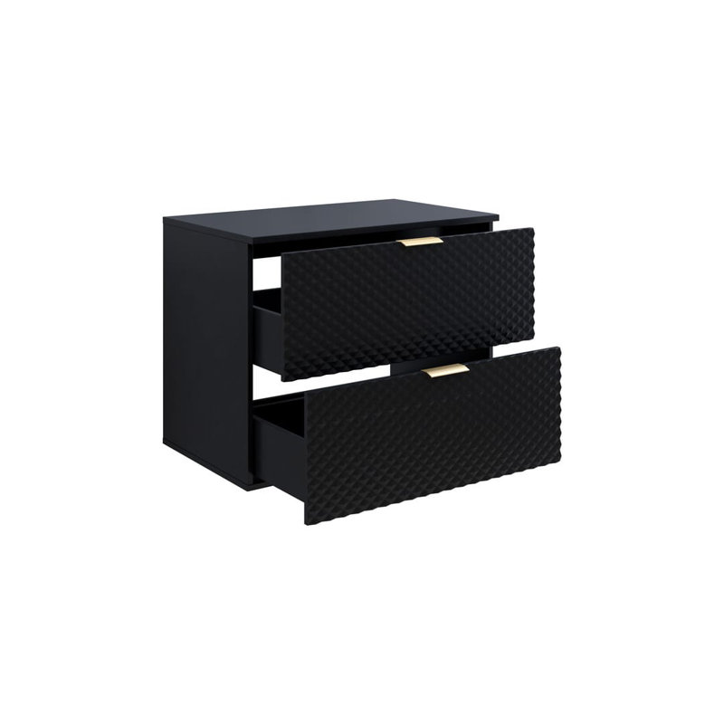 Aidrick 80mm Single Bathroom Vanity, Matte Black