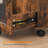 Rustic Brown & Black Rolling File Cart - Under Desk Small Filing Cabinet (File Organizer Box With Drawer, Fits A4/Letter For Home Office)