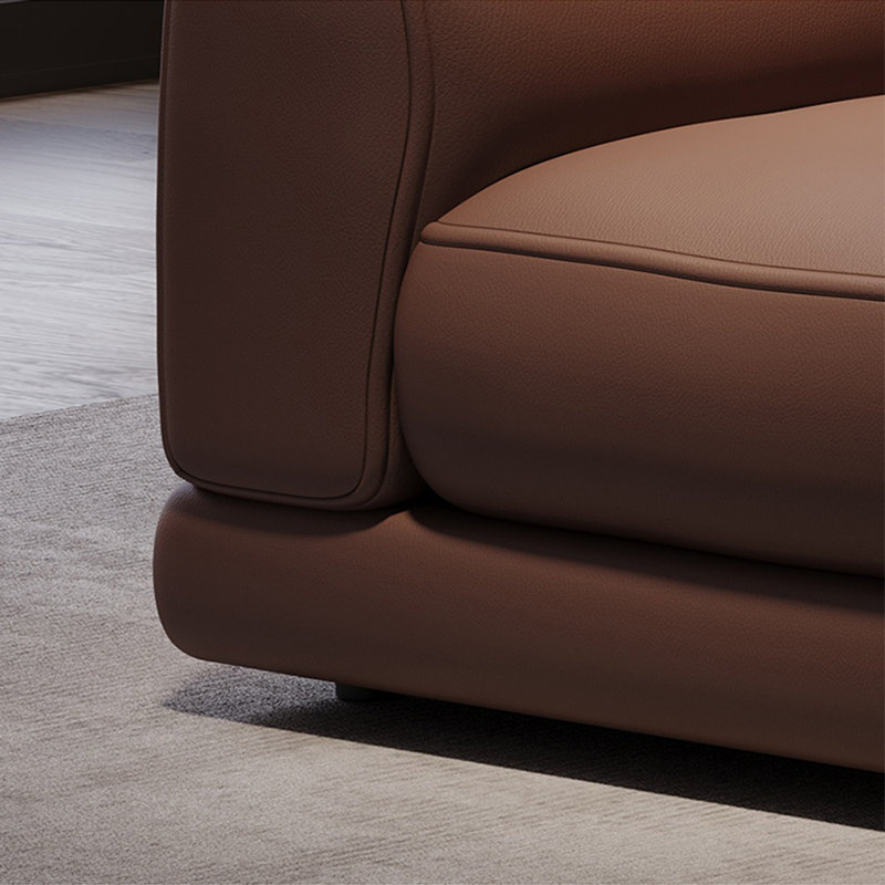 Chaise longue moderne, confortable et simple, Café, Orienté à gauche (vu de face)