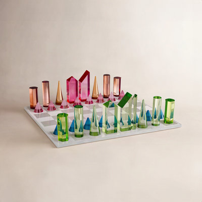 Trademark Games Modern Acrylic Chess Set