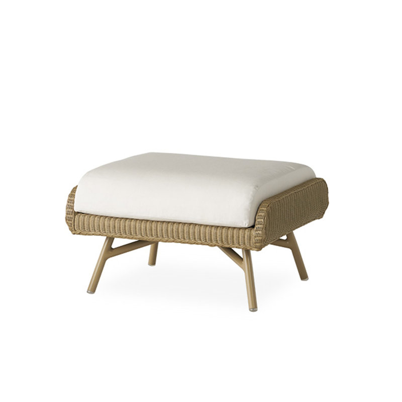 Essence Outdoor Ottoman, Mink, Beach Navy