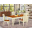 Ensemble de table de salle à manger 9 pièces comprenant une table de salle à manger rectangulaire avec rallonge papillon et 8 chaises en bois, 42 x 84 po, lin blanc-32060882-49666888-131074013