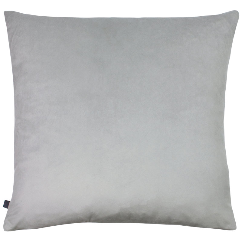Cagle Floral Silver Square Throw Cushion, Feathers