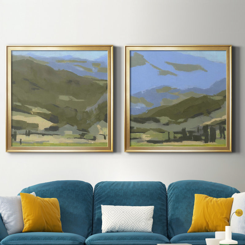 Blue Ridge Foothills I - ensemble de 2 cadres photo Blue Ridge Foothills I, H 26,5 po x l 53 po x P 1,5 po, Pas de tapis