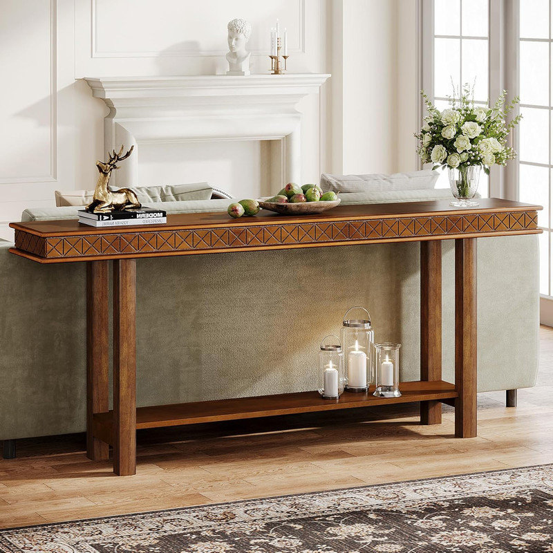 Red Barrel Studio® 70.9-Inch Extra Long Console Table, Wood Sofa Table ...