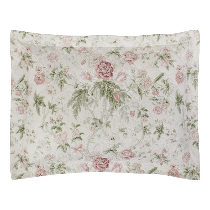 Breezy Floral Pink Cotton Reversible Full Quilt Set