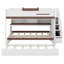 Lit superposé multifonctionnel avec escalier, lit gigogne et tablettes de rangement, DEL-1195608512
