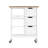 Rolling Kitchen Storage Cart With Shelves And Drawers