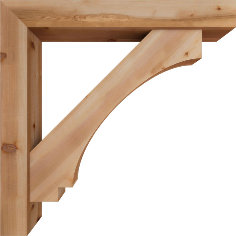 Support de bloc impérial avec entretoise décalée, Cèdre rouge occidental de l 7 1/2 po (lisse), 48 X 48