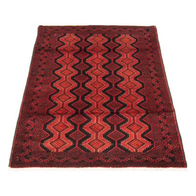 Tapis noir en laine noué à la main de conception unique 3 pi 5 po x 5 pi 9 po Aelia New Age