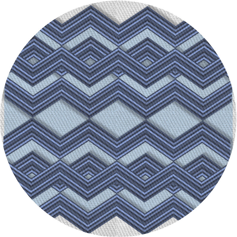 Sapienza Chevron Indoor Rug, Round 5'