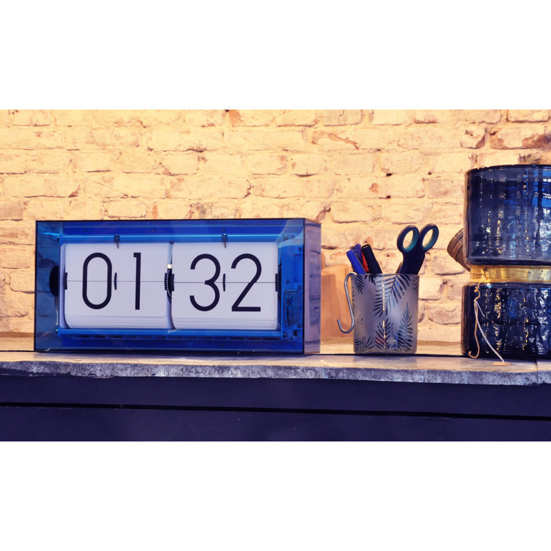 Digital Plastic / Acrylic Quartz Movement / Crystal Tabletop Clock, Blue