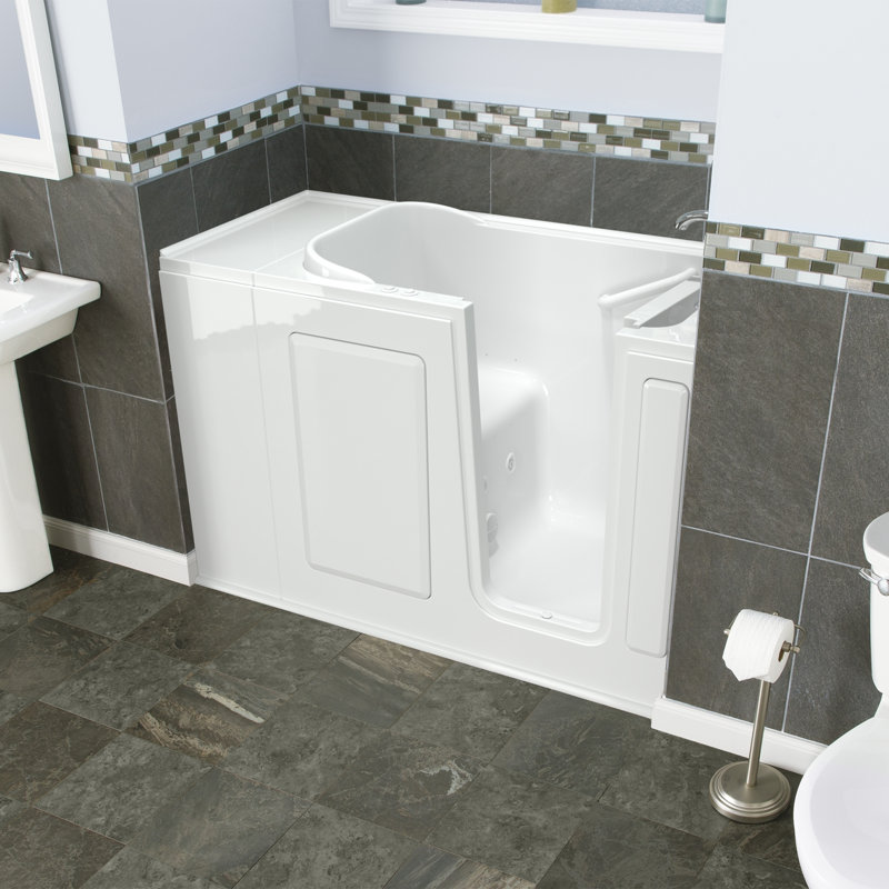 Baignoire de style mixte baignoire de 48" x 28" à entrée droitier, Blanc