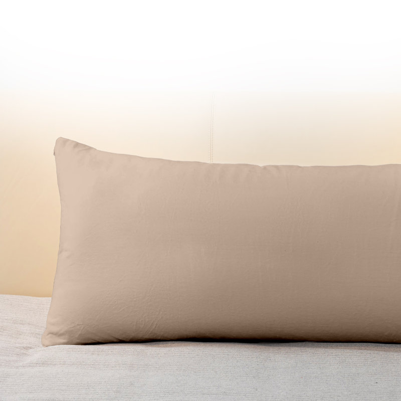 Reversible Throw Pillow, Taupe