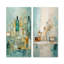 Ensemble de 2 reproductions d'art mural de salle de bain turquoise-1674182324-1674182322