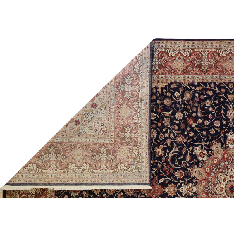 Global Rug One-of-a-Kind Hand-Knotted Isfahan 12'2" x 12'3" Wool Area Rug