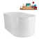 67" Streamline Soaking Freestanding Tub and Tray With Internal Drain