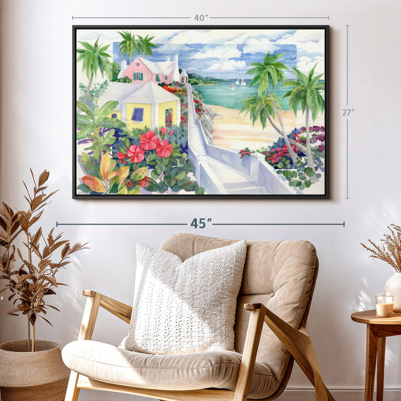 Island Cliffs Canvas Print, 27" H x 40" W