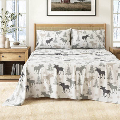 Ensemble de draps 100% flanelle d'hiver en coton turc