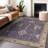 Machine Washable Indoor/Outdoor Xhevrie Purple Rug-1672857910