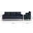 73.2" Space-Saving Storage 3-Seater Sofa, Solid Wood Legs &Removable backrest,Polyester Blended Modern Couch, Navy Blue-1198466978