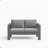 52" All-Weather Metal Loveseat Patio Sofa With Thick  Cushions &  Frame-403907418
