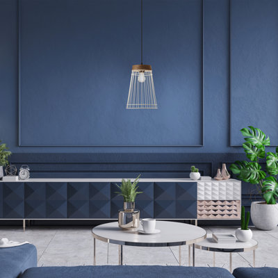 Luminaire suspendu en métal à 1 lumière l 10 po Litonya