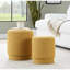 Tissu contemporain jaune avec couvercles amovibles pour les solutions de rangement, rembourrage en mousse, siège confortable, deux repose-pieds, aucun assemblage requis, limite de 250 lb, utilisation à l'intérieur, style moderne de 14,18 po de profondeur,