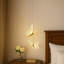 2-Light Butterfly Pendant Light, Elegant Gold Finish With 3-Colour Led
