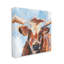 Peinture de la vache de ferme bleue moderne, coups de pinceau par Annie Warren-70678349-70678350