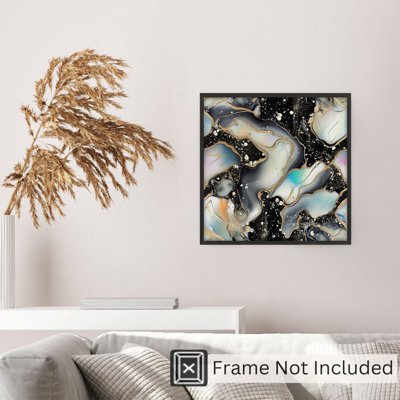 Abstrait multicolore Geode III, reproduction d'art moderne sans cadre