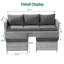 Ensemble de conversation Dobilas 3 personnes en résine tressée avec coussins, mobilier d'extérieur résistant aux intempéries pour terrasse, jardin et cour.-538719250-538719251