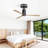 52 Inch Modern Flush Mount Ceiling Fan With Led Light And Remote Control, 3 ABS Blades Noiseless Reversible DC Motor For Patio Living Room