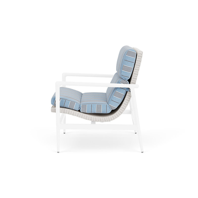 Cascade Spring Rocker Lounge Chair, Hansen Sky, White