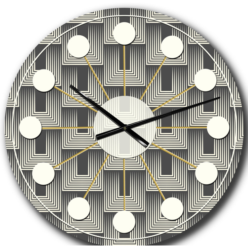 Horloge murale moderne Mid-Century Mimimal, Grand