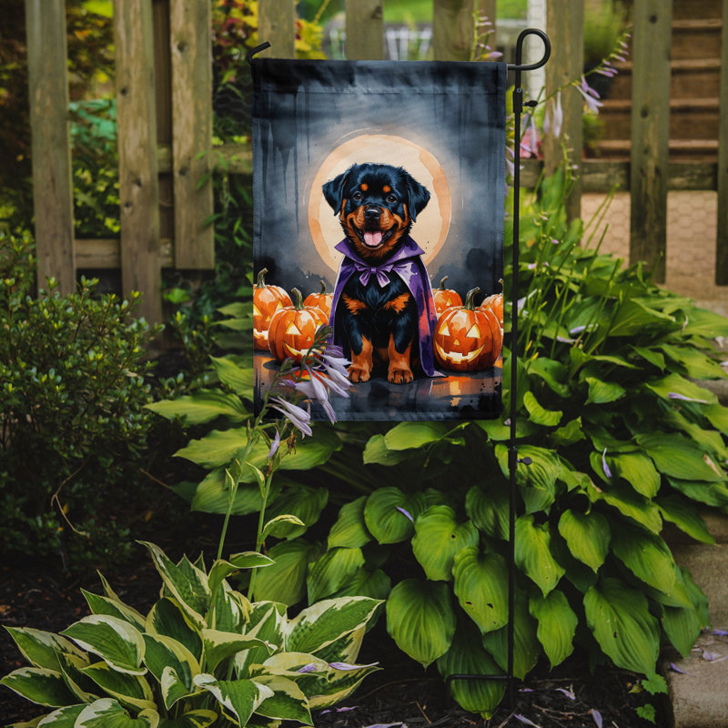 Drapeau de jardin chiot Halloween, Rottweiler