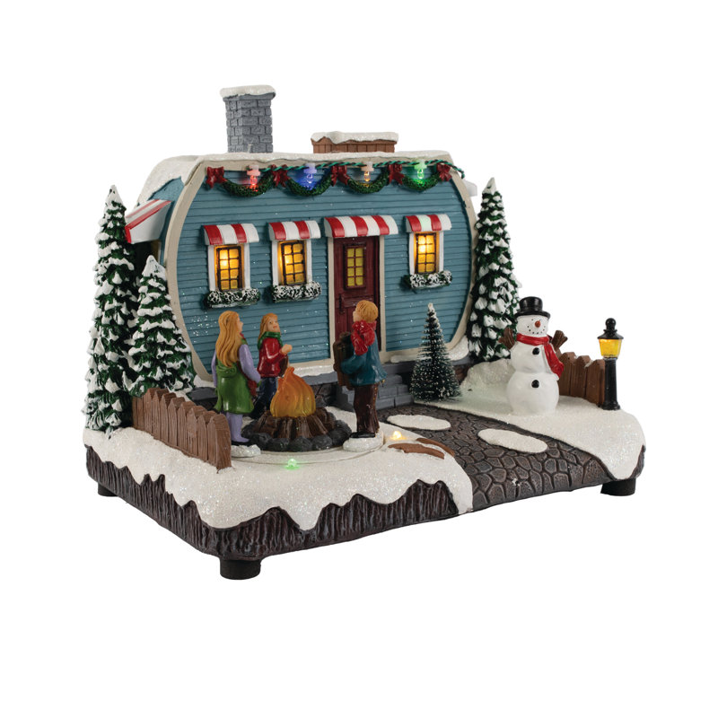 Village de Noël animé - Campeur lumineux
