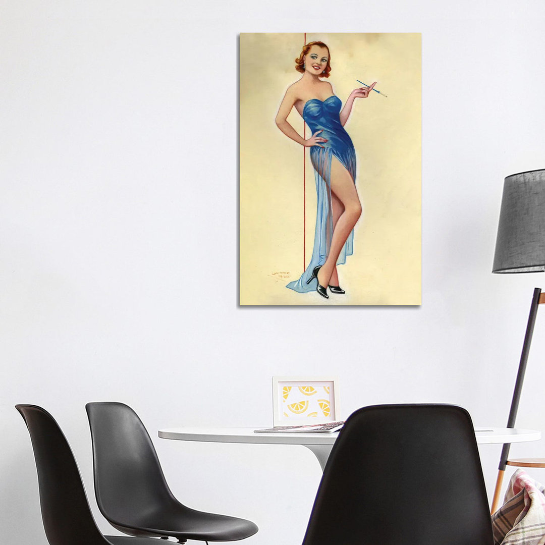 1940s UK Pinup Poster von Laurence Miller - Galerie-verpackte Leinwand Giclée auf Leinwand