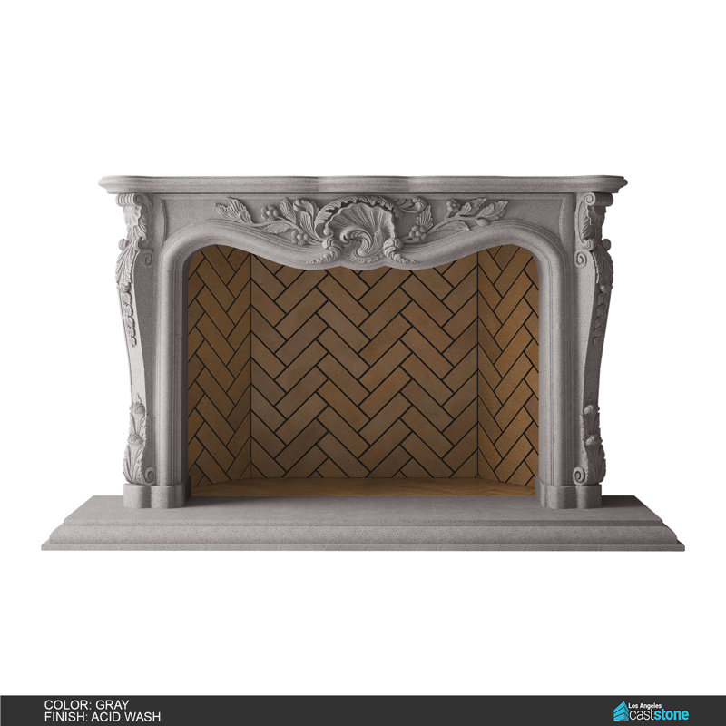 Josephine Fireplace Surround, Acid Wash/Gray