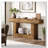63" Console Table, Farmhouse 2-Tier Entryway Table With U-Shaped Base, Narrow Long Wood Sofa Table Behind Couch Table For Living Room-1726861927