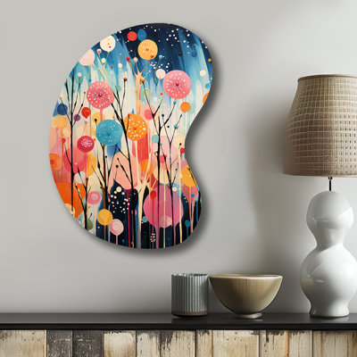 Coloré Mid Century Colorful Contrast III - Art mural abstrait asymétrique en métal de style Mid-Century, sculpture murale en métal de forme unique