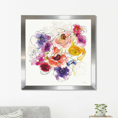 « Rainbow volants II », reproduction de peinture à l’acrylique encadrée