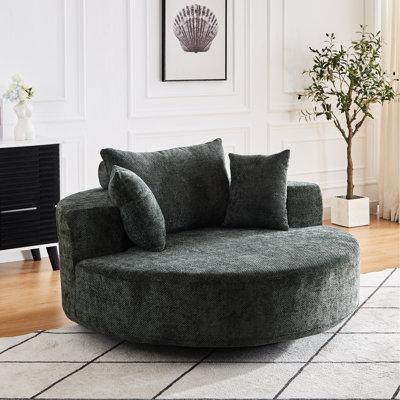 Fauteuil pivotant à 360 degrés Chenille