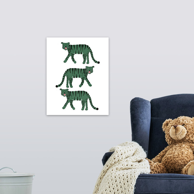 « tiger stack kids », art encadré, H 20 po x l 16 po x P 1,2 o, Toile tendue avec châssis