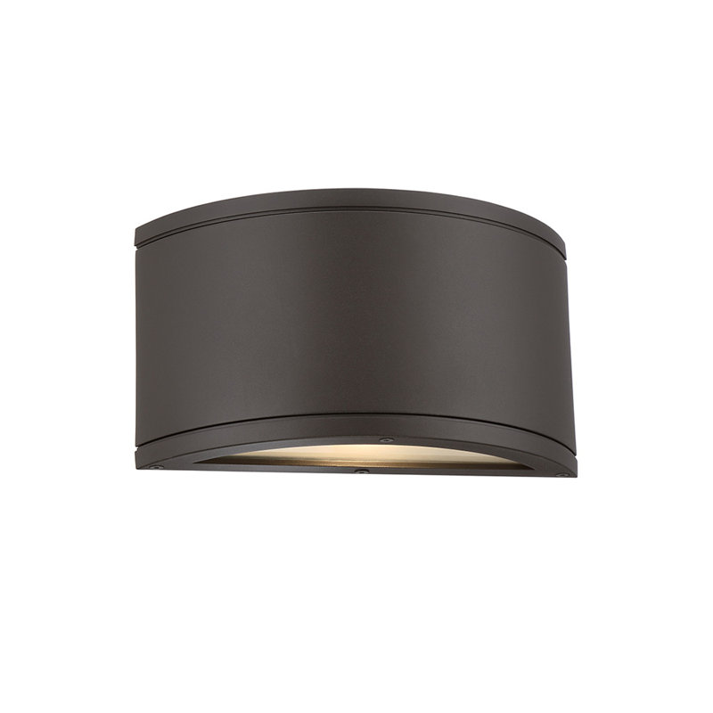 Tube LED Outdoor Flush Mount, Bronze