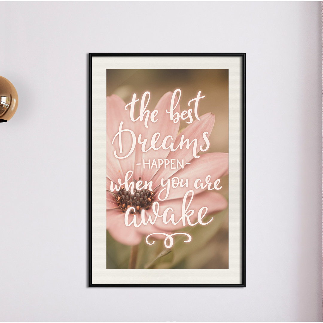 Gerahmte Typografie The Best Dreams