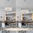 Luccas 5 - Light Modern Dimmable Drum Crystal Chandelier, Industrial Ceiling Light Fixture for Kitchen Dining Room-1212761088