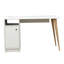 Bureau d'ordinateur rectangulaire avec commode