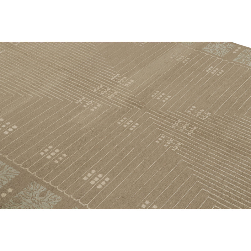 Rug & Kilim’S Austrian Art Deco Style Rug In Beige-Brown With Geometric Patterns