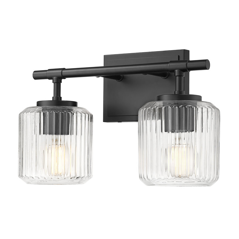 Braggs 2 Light Vanity, Matte Black